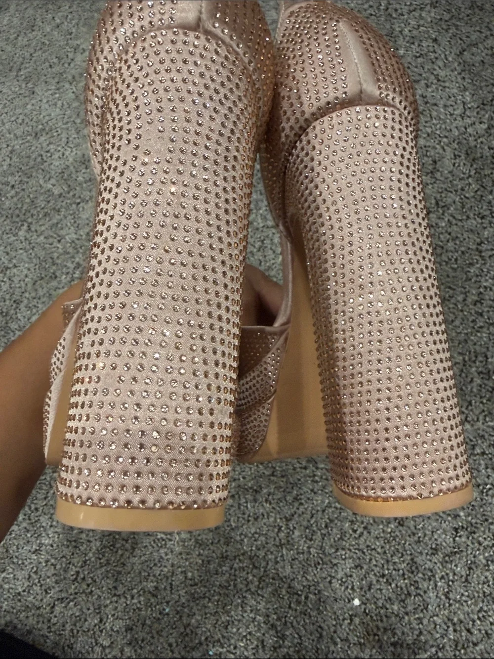 Berness Blaze Platform Pump in Blush Pink
